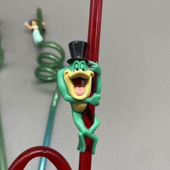 Vintage Crazy Twisty Straws Lot of 5 Disney Warner Bros Applause 90s Rugrats - Picture 11 of 16